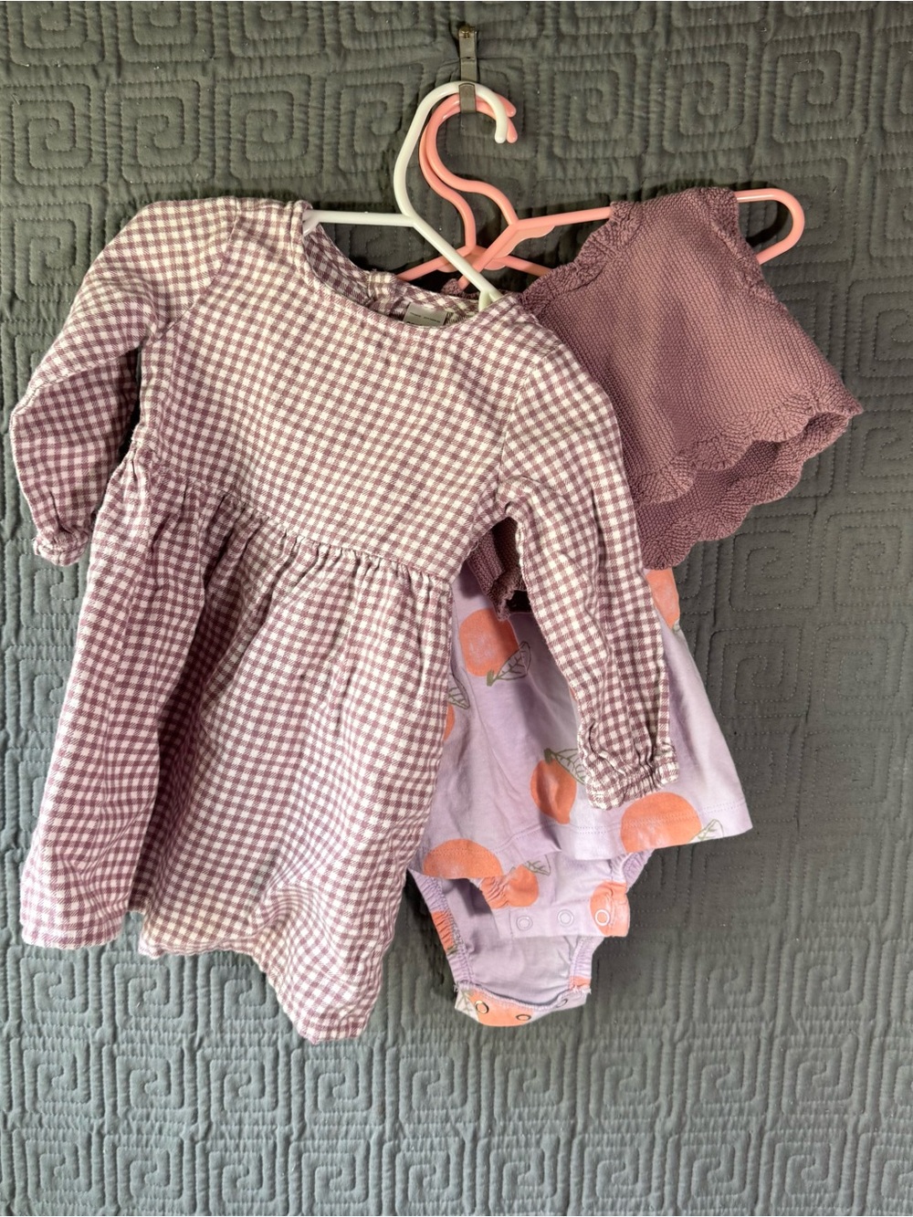 Lot Of 3 Carters Variety Tops Baby Girl 12 Months Multicolor